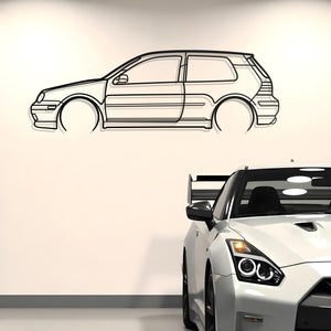 Volkswagen Golf GTI Mk4 Metal Silhouette