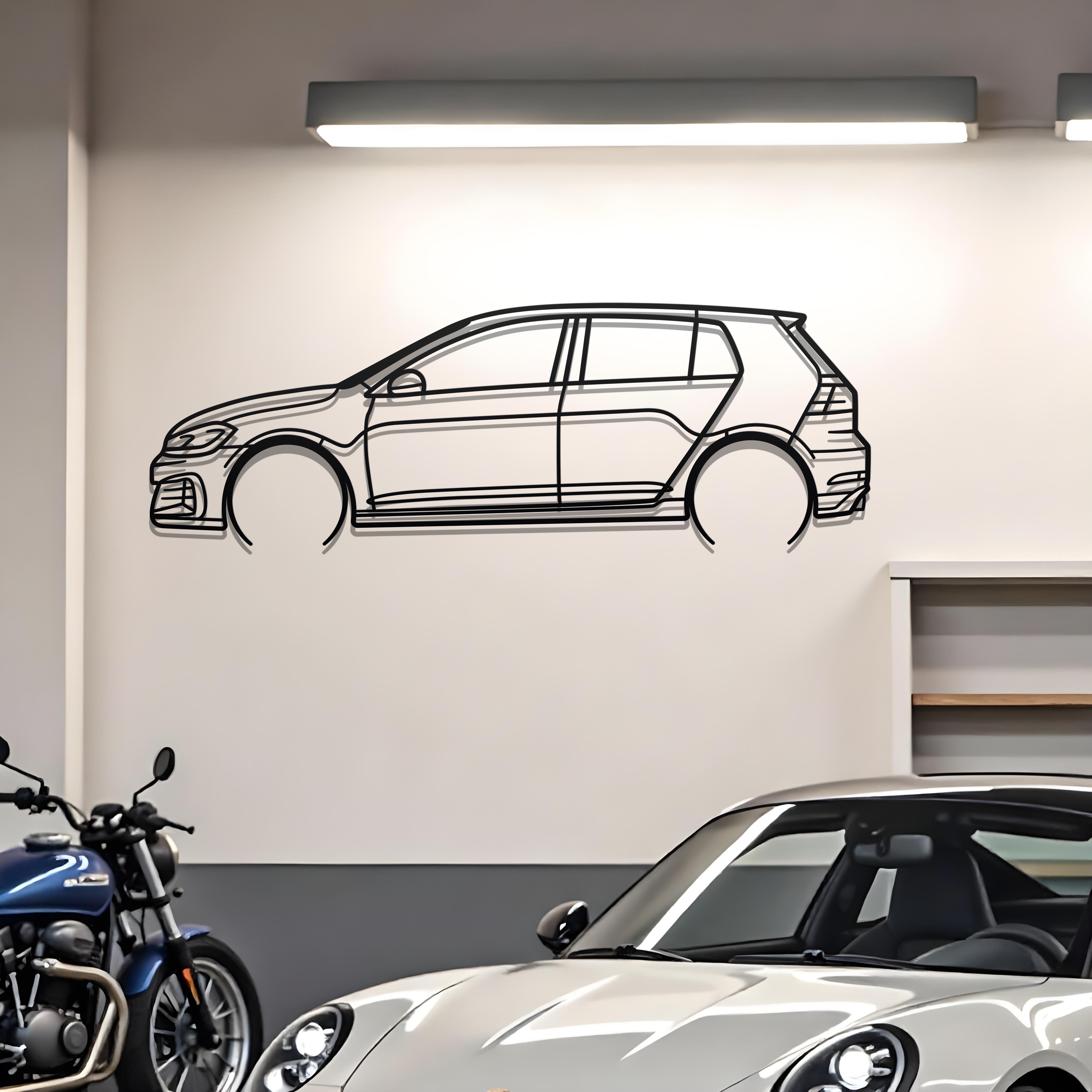 2019 Volkswagen Golf 7 GTI TCR Metal Silhouette