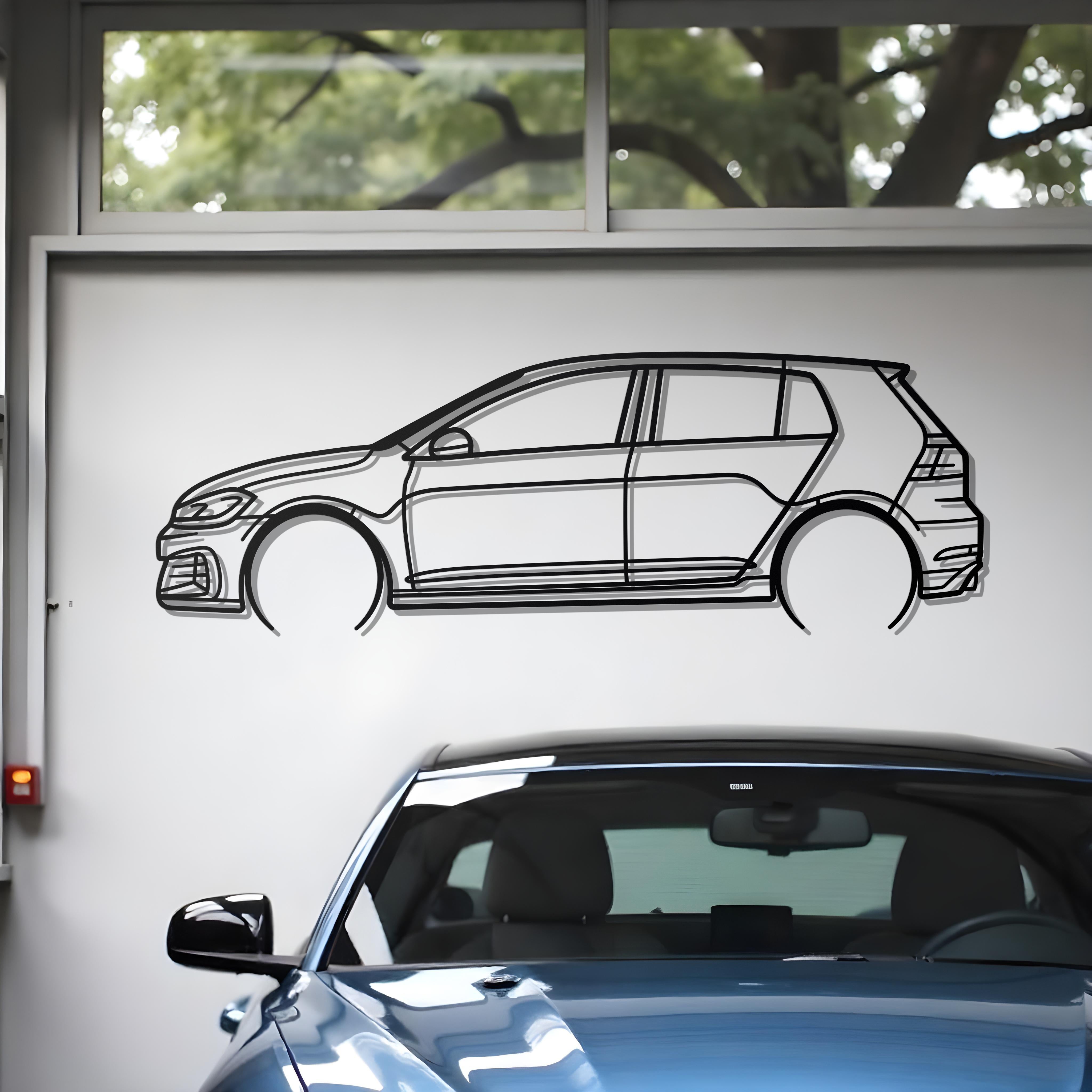 2019 Volkswagen Golf 7 GTI TCR Metal Silhouette