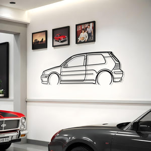 Volkswagen Golf GTI Mk4 Metal Silhouette