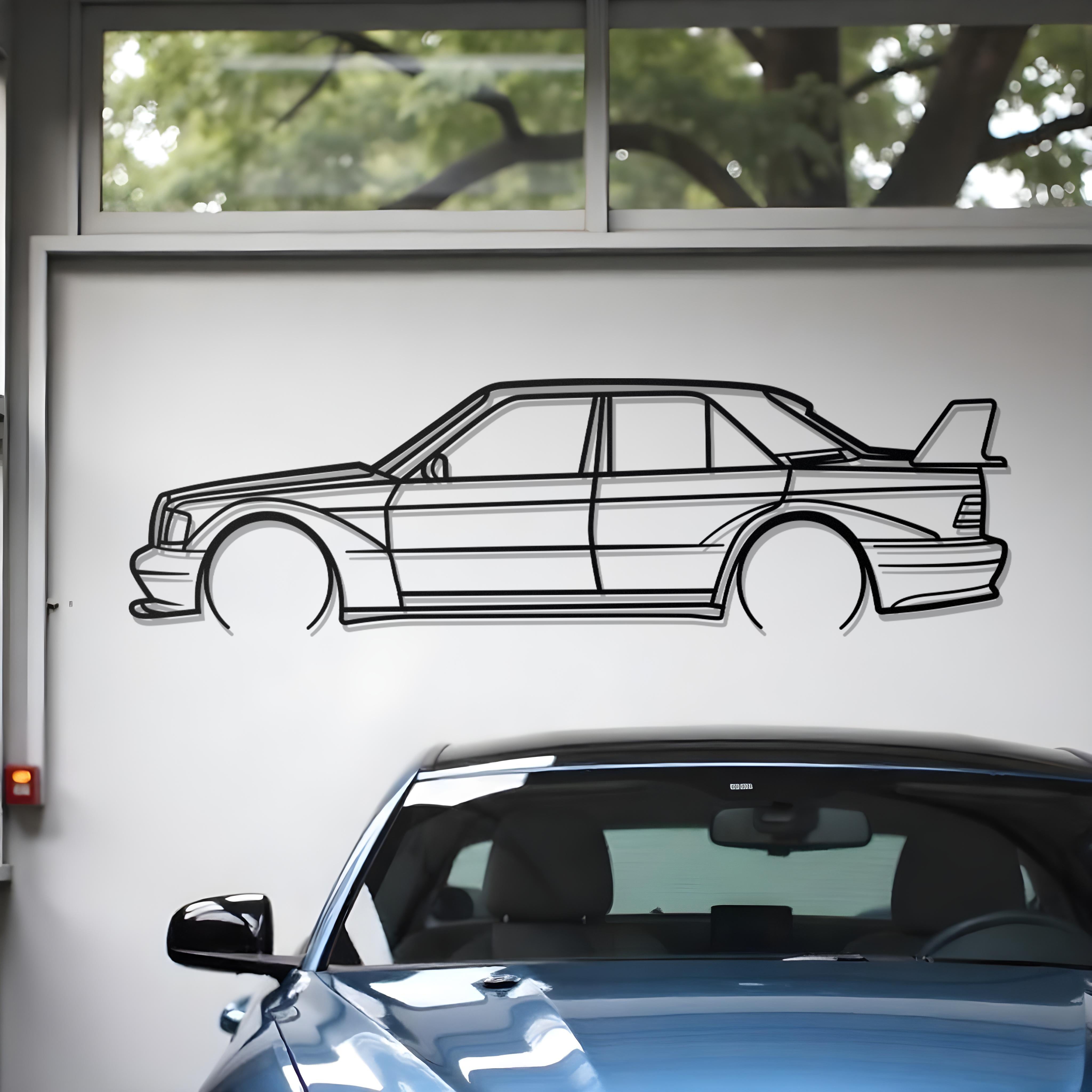 1990 Mercedes-Benz 190E Metal Wall Decor