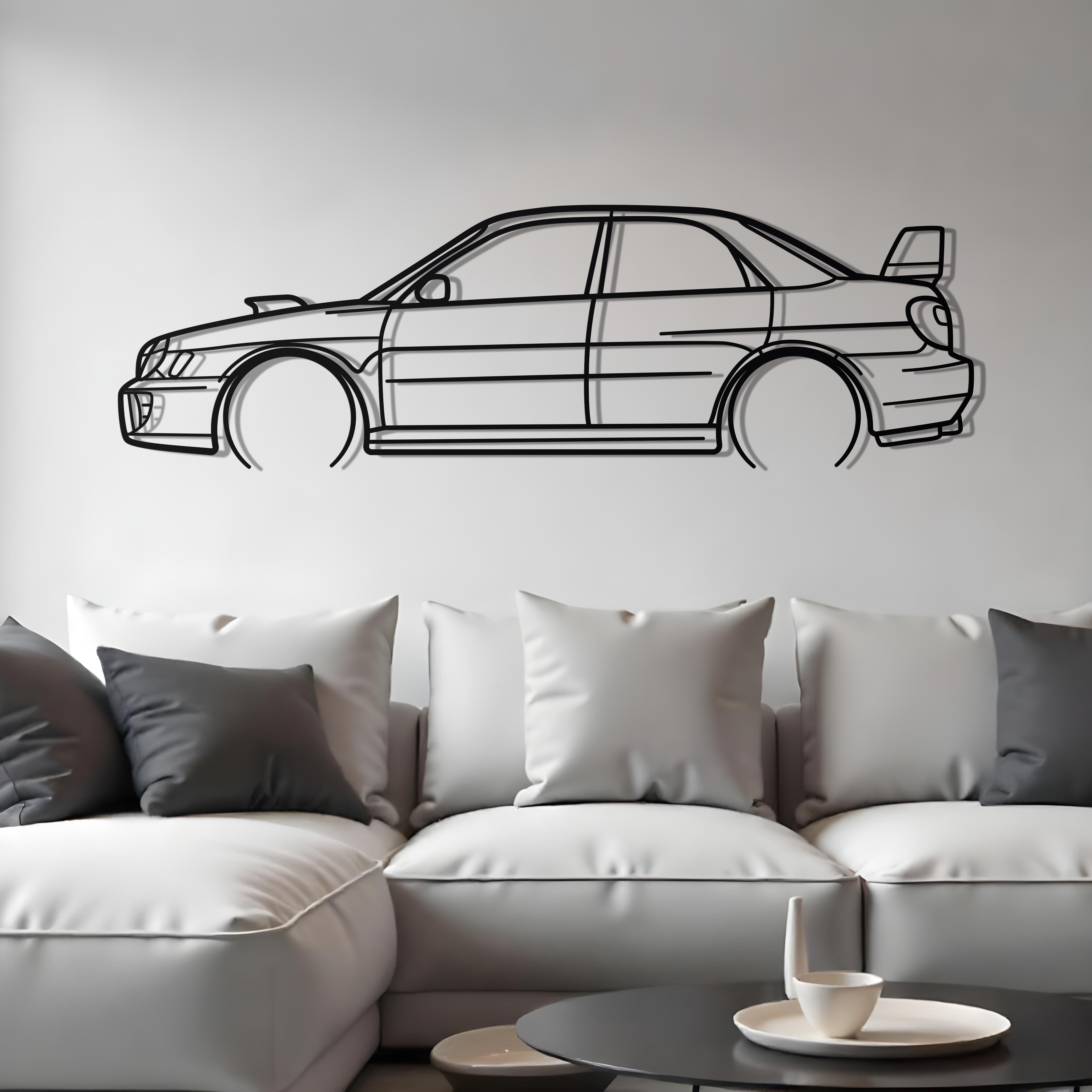 2002 Subaru WRX Metal Silhouette
