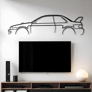 Subaru WRX STI B22 Classic Metal Silhouette