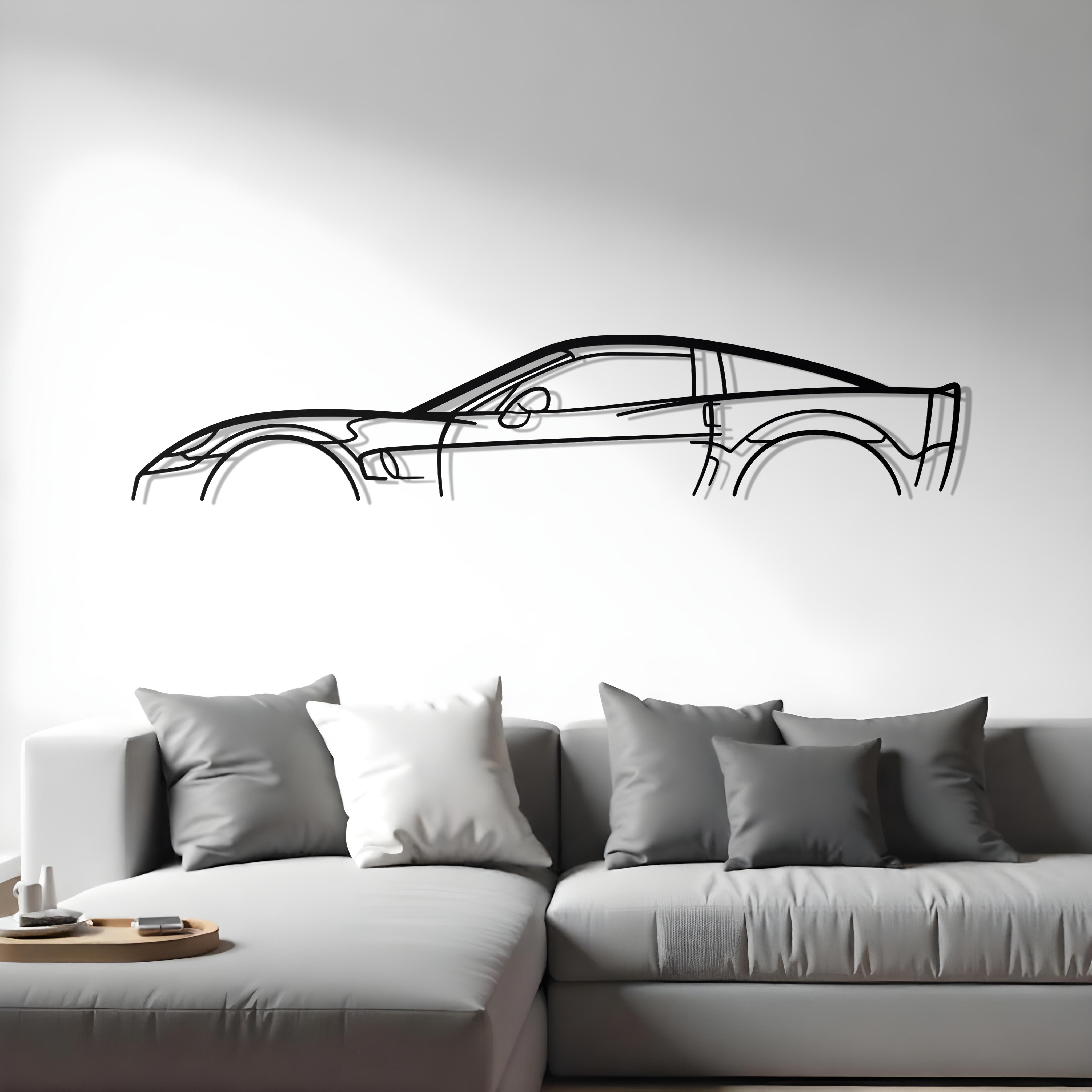Corvette C6 ZR1 Classic Metal Silhouette